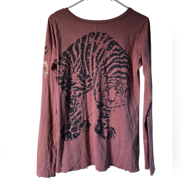 NWT Lion Moshi Distressed Tiger long sleeve - Picture 3 of 15